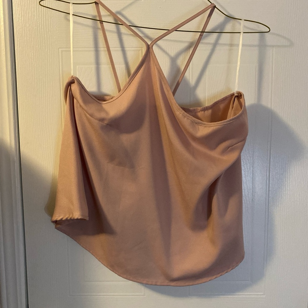 SHEIN Curve 1X Strappy Top Pink